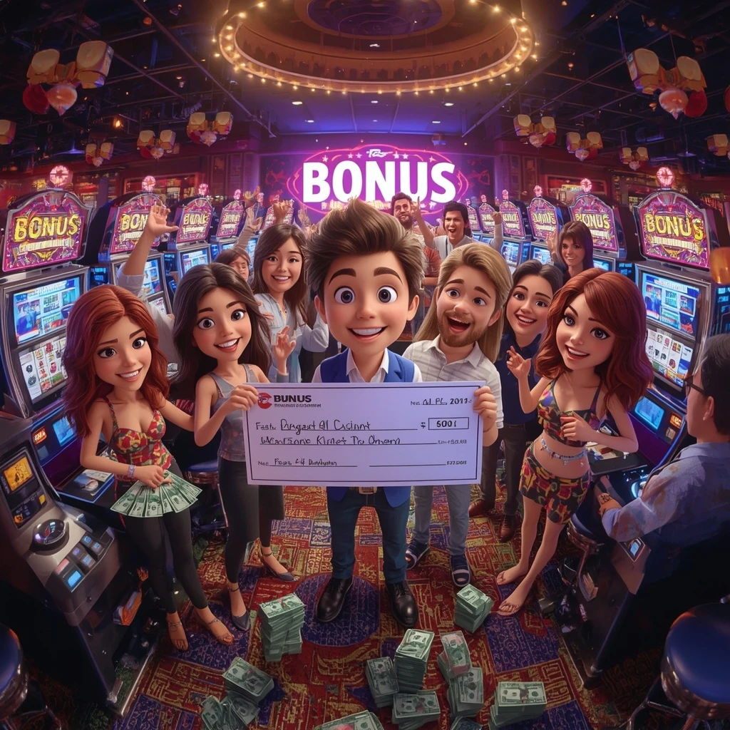 bonus in man's hands at CRICPLAYERS CASINO