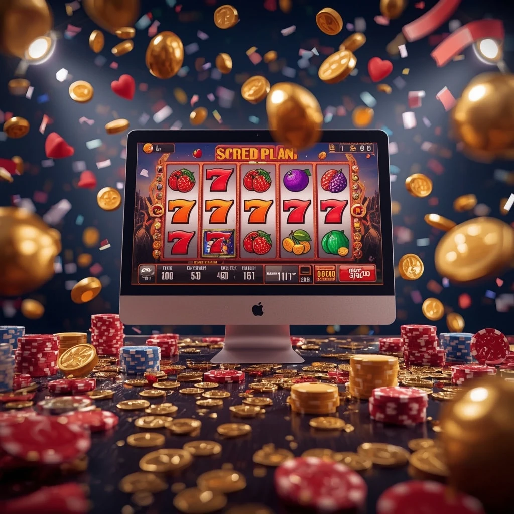 slot machines on the monitor CRICPLAYERS CASINO