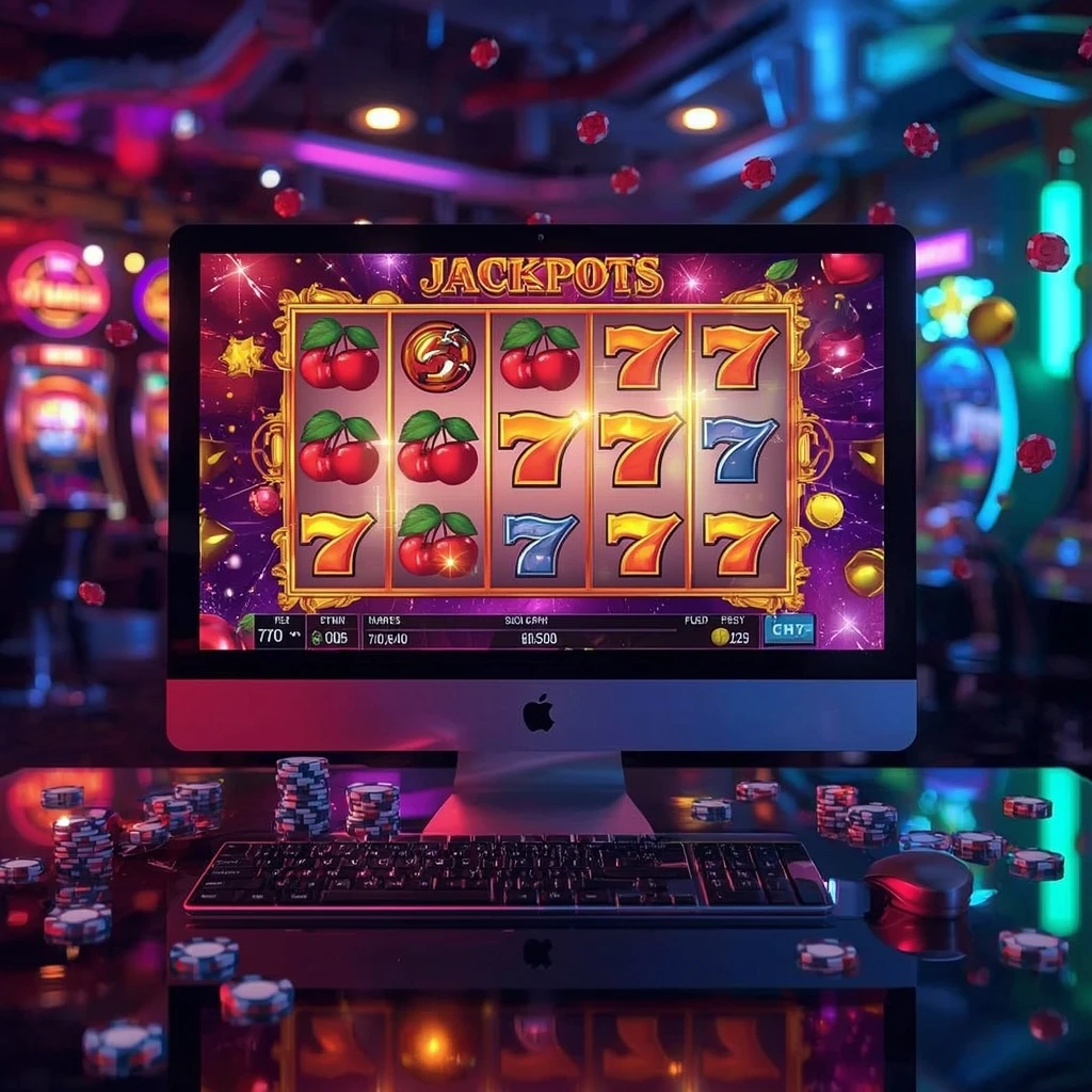 slots on monitor CRICPLAYERS CASINO